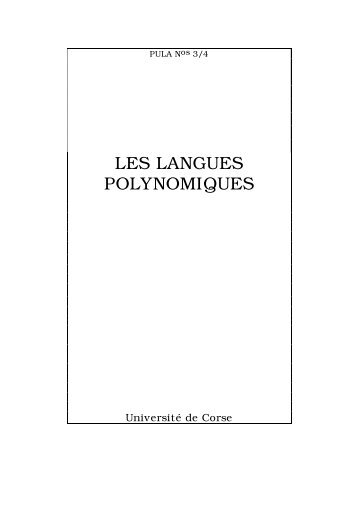 LES LANGUES POLYNOMIQUES - InterRomania