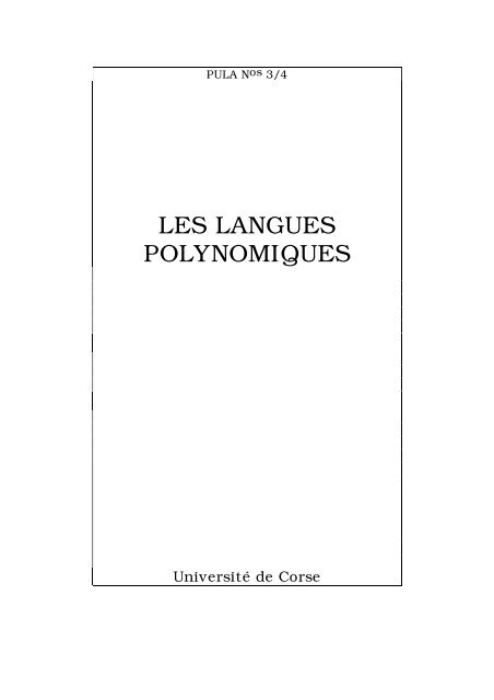 Les Langues Polynomiques Interromania