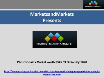 Photovoltaics Market