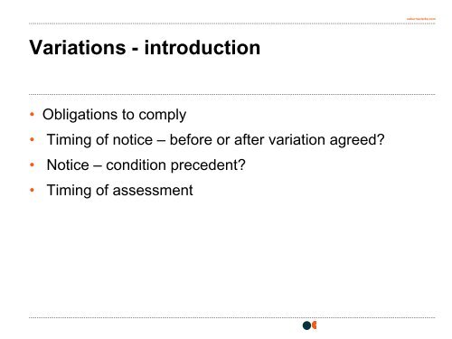 Understanding variations – a contractor's perspective