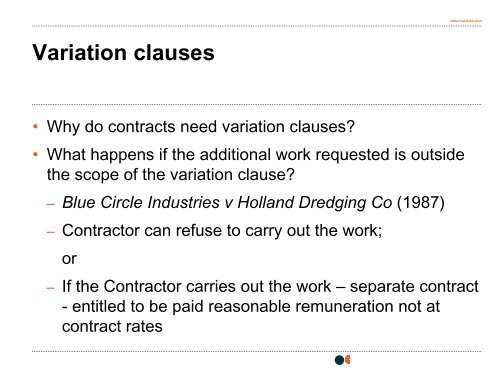 Understanding variations – a contractor's perspective