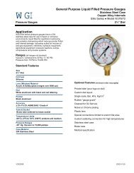 Datasheet - Western Gauge and Instruments Ltd.