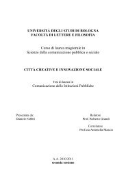 Città creative e innovazione sociale