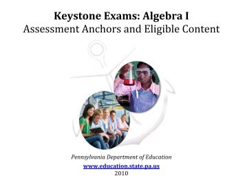 Keystone Exams: Algebra I Assessment Anchors and Eligible Content