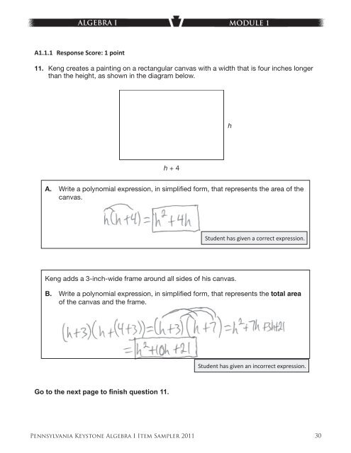 Keystone Exams: Algebra I Assessment Anchors and Eligible Content