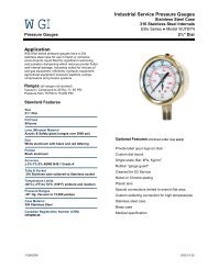 Industrial Service Pressure Gauges - Western Gauge and ...