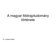 A magyar fÃ¶ldrajztudomÃ¡ny tÃ¶rtÃ©nete - NYME TermÃ©szettudomÃ¡nyi ...