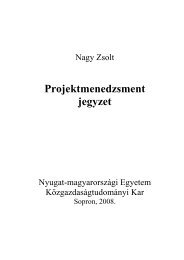 projmen_jegyzet_3 - NYME TermÃ©szettudomÃ¡nyi Kar - Nyugat ...