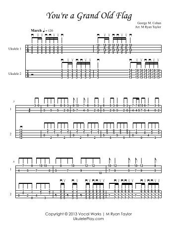 You're a Grand Old Flag - Tab Only.mus - Ukulele Play