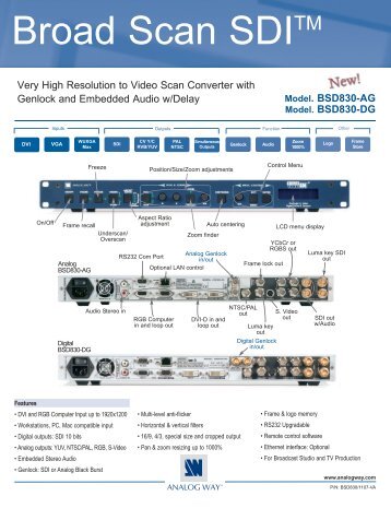 Broad Scan SDI - COMM-TEC