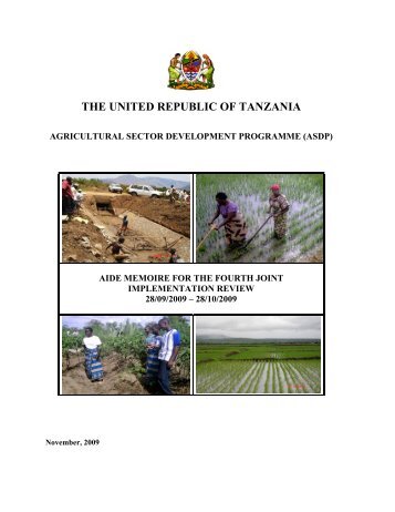 Aide Memoire for the.. - Ministry Of Agriculture, Food and Cooperatives