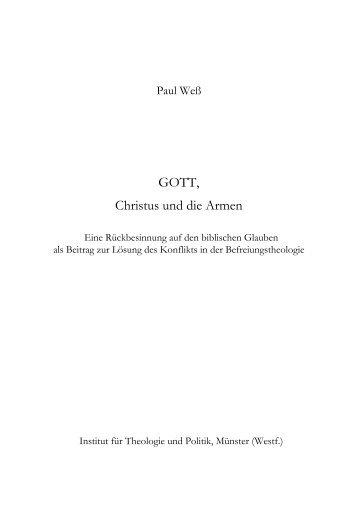 GOTT, Christus und die Armen - Melkendorf