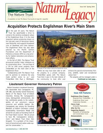 Spring Newsletter 2004 - Nature Trust of British Columbia