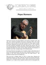 PEPE ROMERO dossier ingles 2011.pdf - Conciertos Daniel