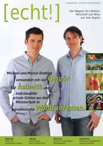 [echt!] - Ausgabe 1/2015 - Das Magazin für den Kreis Coesfeld