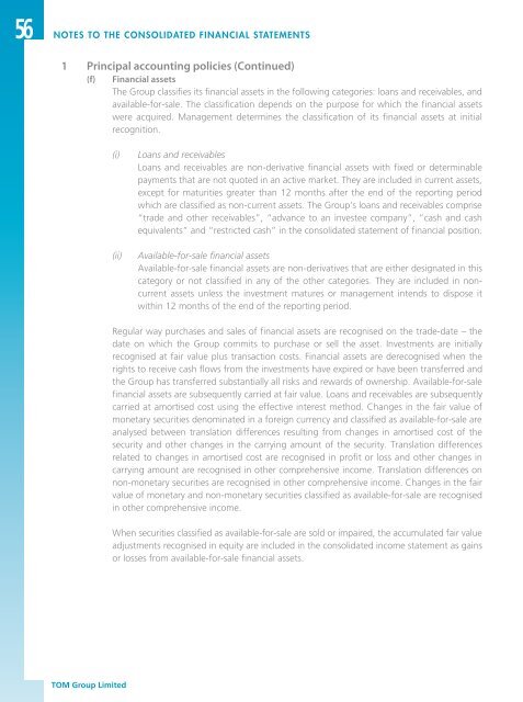 2011 Annual Report - TOM Group