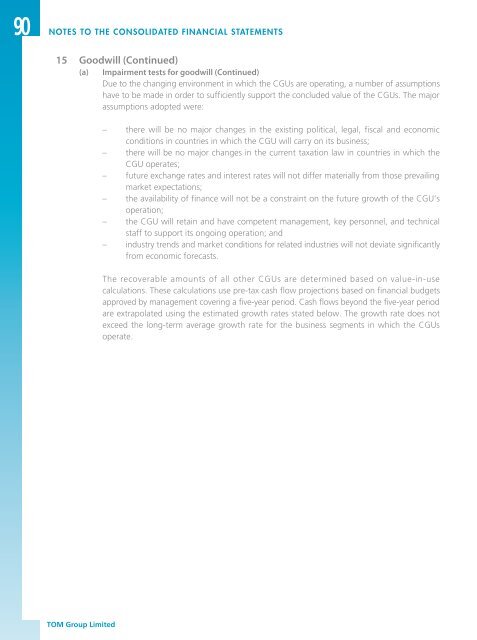 2011 Annual Report - TOM Group