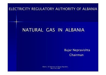 NATURAL GAS IN ALBANIA - Narucpartnerships.org