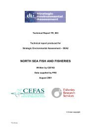 NORTH SEA FISH AND FISHERIES - Cefas - Defra