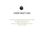 COOK INLET GAS - State of Alaska DNR, Division of Oil and Gas