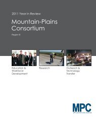2011 Annual Report - Mountain-Plains Consortium (MPC)