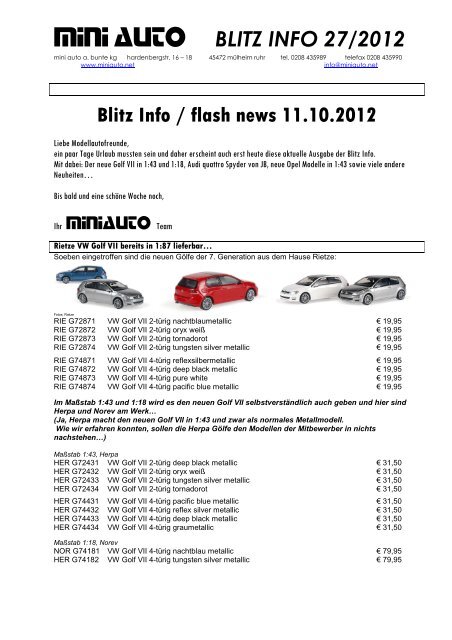 Blitz Info 27 2012 - Auto-Modell-Report