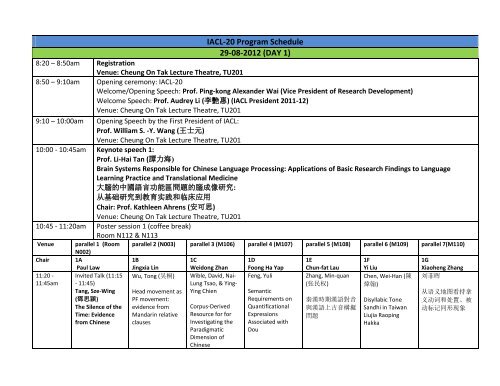 Iacl Program Schedule 29 08 12 Day 1