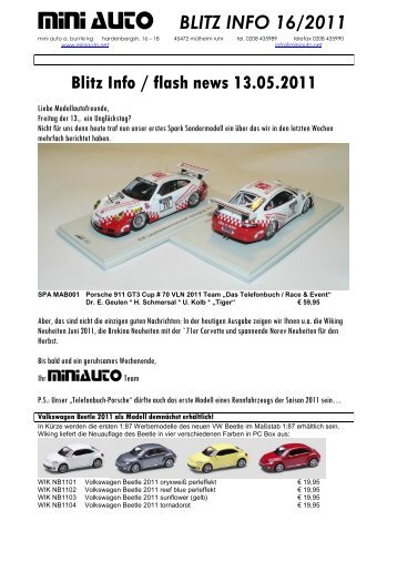 Blitz Info 16 2011 - miniauto Andreas Bunte KG