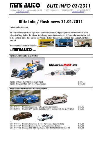 blitz info 03/2011 - miniauto Andreas Bunte KG