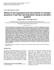 Effects of soil mesofauna and microclimate on nitrogen dynamics in ...