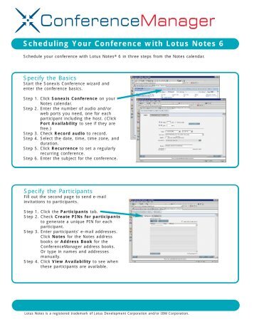 Scheduling Your Conference with Lotus Notes 6