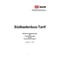 Beförderungsbedingungen und Tarifbestimmungen - SBG