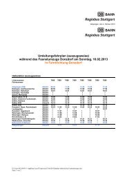 Fahrplan während des Fasnetumzuges - Bahn.de