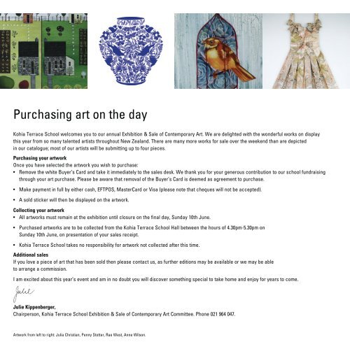 to view the 2012 catalogue - Kohia Terrace School Exhibition & Sale ...