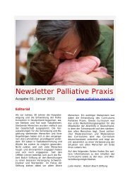 Aktueller Newsletter Palliative Praxis