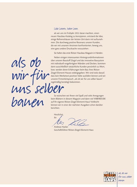 Als Ob Wir Fur Uns Selbe