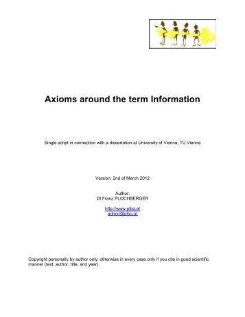 Axioms around the term Information