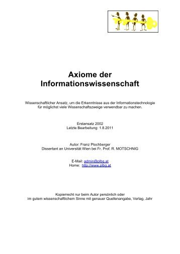 Axiome der Informationswissenschaft