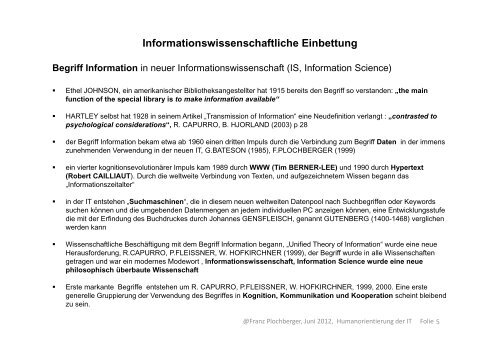 Informationswissenschaftliche Axiome