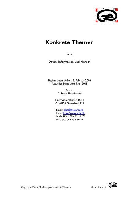 Konkrete Themen