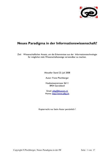 Neues Paradigma in der Informationswissenschaft? (2008)