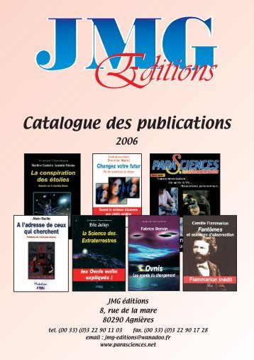 Catalogue JMG Editions 2006 - Parasciences