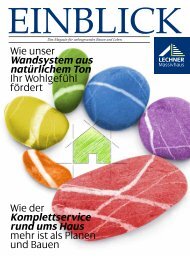 Hausbau-Magazin EINBLICK – Das LECHNER Massivhaus Journal