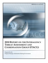 2010 Report on the ITACG - Federation of American Scientists