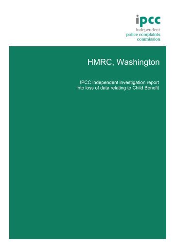 Missing HMRC Child Benefit data CDs - Independent Police ...
