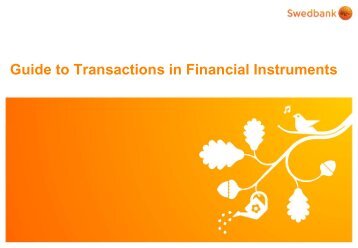 Guide for Transactions in Financial Instruments - Swedbank
