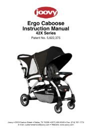 Ergo Caboose Instruction Manual 42X Series - Joovy