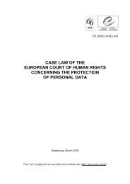 case law of the european court of human rights concerning the ...