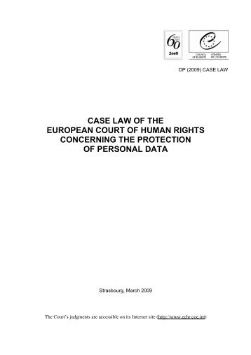case law of the european court of human rights concerning the ...
