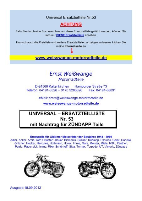 Universal - Ernst WeiÃŸwange